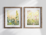 Spring Morning Print Set- Botanical Wall Art (Set of 2)