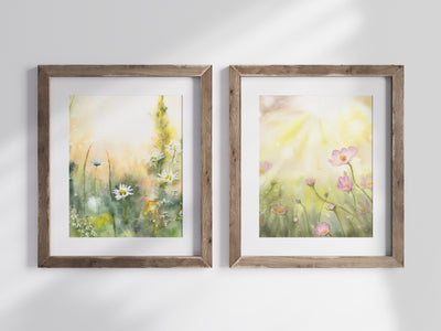 Spring Morning Print Set- Botanical Wall Art (Set of 2)