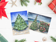 Christmas Beach Tree Christmas Card Set