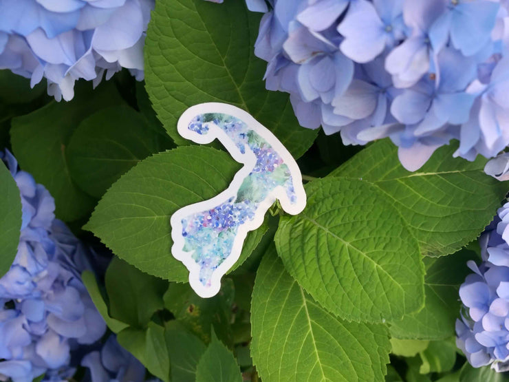 Hydrangea Cape Cod 3 in. Waterproof Vinyl Sticker