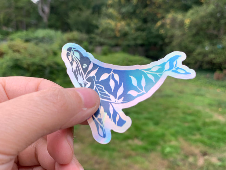 Holographic Whale Sticker