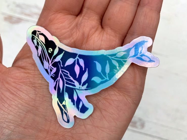 Holographic Whale Sticker