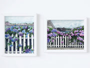 Hydrangea Summer Print Set- Coastal Wall Art (Set of 2)