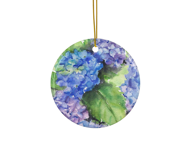 Hydrangea Bloom Ceramic Christmas Ornament