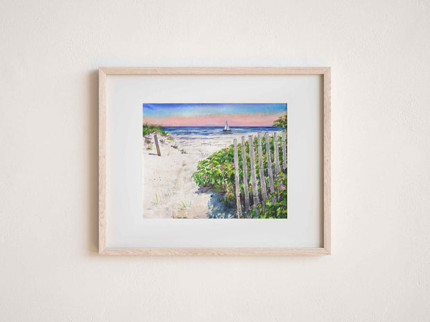 Beach Summer Sunset  5x7 in or 8x10 Fine Art Print