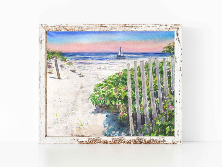 Beach Summer Sunset  5x7 in or 8x10 Fine Art Print