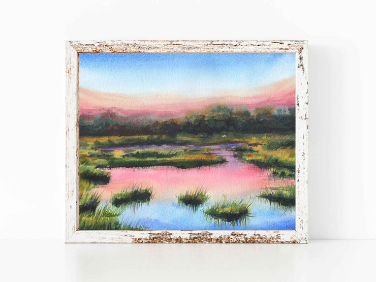 Sunset Marsh 5x7 in or 8x10 Fine Art Print