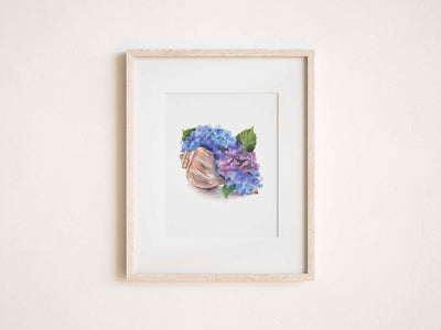 Hydrangea Seashell Blooms 5x7 in or 8x10 Fine Art Print