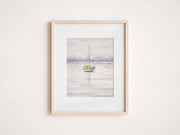 Yellow Boat 5x7 in or 8x10 Fine Art Print