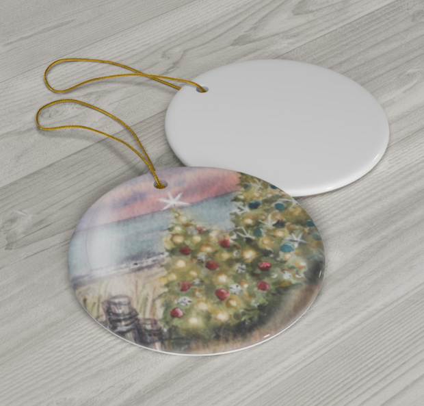 Christmas by the Bay Ceramic Christmas Ornament